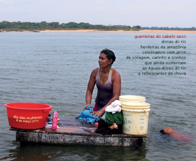 Elisangela de Cabelo Seco, mãe, avo, lavadeira (no Rio Tocantins) e gestora cultural no nosso núcleo gestor adulto, símbolo comunitário 