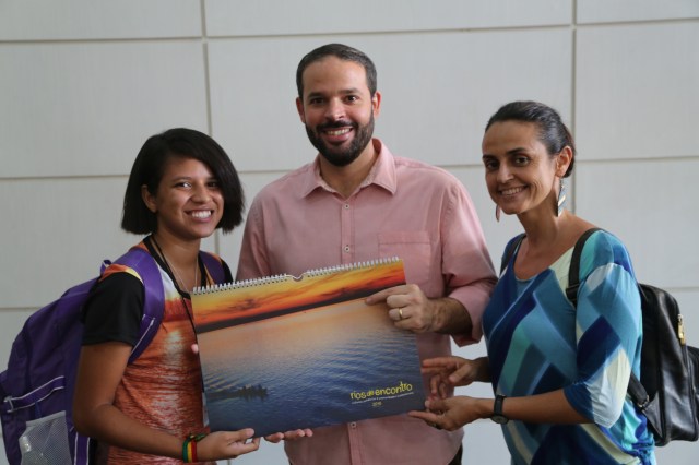Carol Souza, Marcelo Bragato (Cenpec), Mano Souza, reunem depois de quatro anos, na premiação do Itaú-Unicef 2015